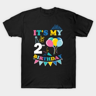 Kids It's My 2nd Birthday Celebrating two Years T-Shirt